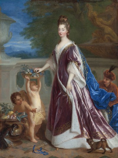 "Retrato de Elisabeth-Charlotte (Elisabeth Charlotte) da Baviera ou do Palatinado (1652-1722)" (Elizabeth Charlotte, Princesa Palatina) Pintura de François de Troy (1645-1730) Colecção privada do século XVII de Francois de Troy