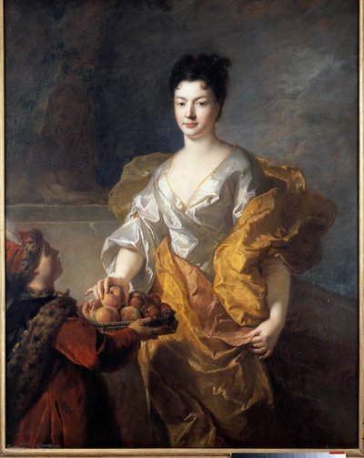 Retrato da Duquesa da Força. Pintura de François De Troy (1645 - 1730) de Francois de Troy
