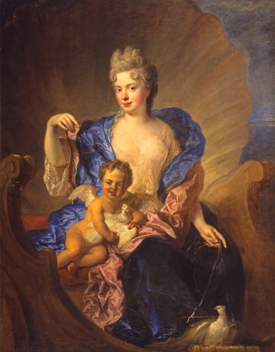 A Condessa von Cosel e seu filho como Vênus e Cupido, por volta de 1712-1715 (óleo sobre tela) de Francois de Troy