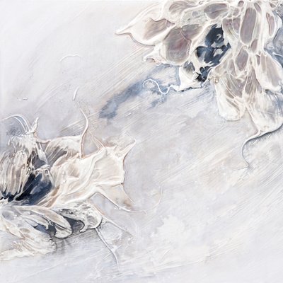 Flores Brancas Abstratas de Françoise Wattré