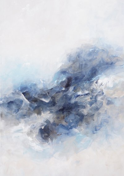 Fluxo Abstrato Azul de Françoise Wattré