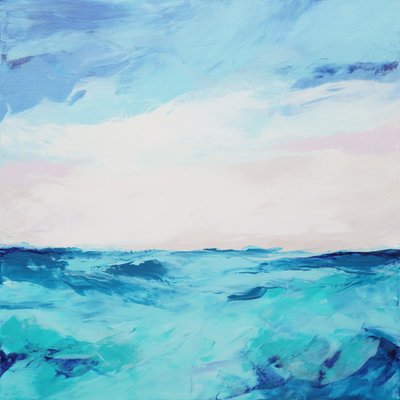 Ondas calmas do oceano azul de Françoise Wattré