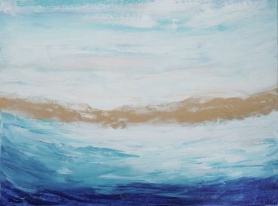 Ouro e azul da costa de Françoise Wattré