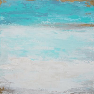 Paisagem marítima em azul-petróleo de Françoise Wattré