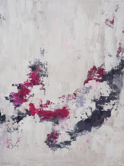 Traços contemporâneos em magenta de Françoise Wattré