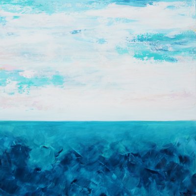 Paisagem marinha em azul profundo de Françoise Wattré