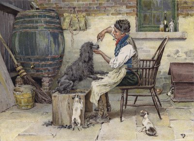 "A Victim of Fashion" (cor litho) de Frank (after) Dadd