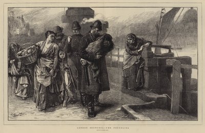 London Sketches, the Foundling (gravura) de Frank (after) Holl