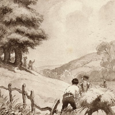 Ilustração para The Scholar-Gipsy de Matthew Arnold (cor litho) de Frank Adams