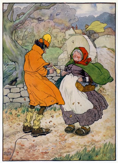 Ilustração para A História do Filho de Tom, o Flautista (cor litho) de Frank Adams