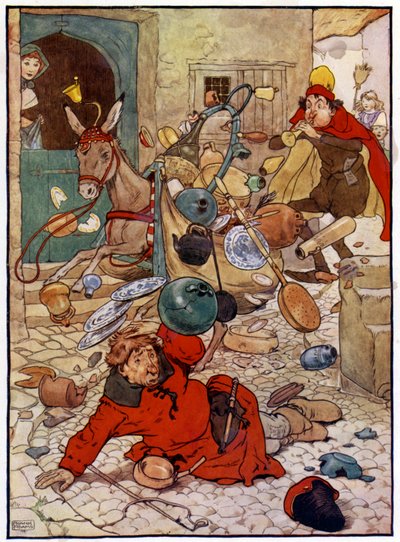Ilustração para A História do Filho de Tom, o Flautista (cor litho) de Frank Adams