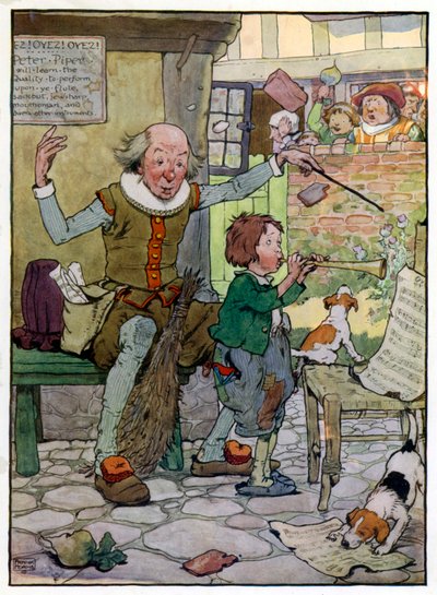Ilustração para A História do Filho de Tom, o Flautista (cor litho) de Frank Adams