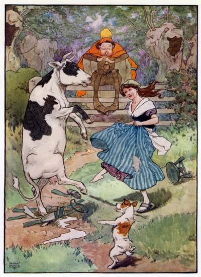 Ilustração para A História do Filho de Tom, o Flautista (cor litho) de Frank Adams