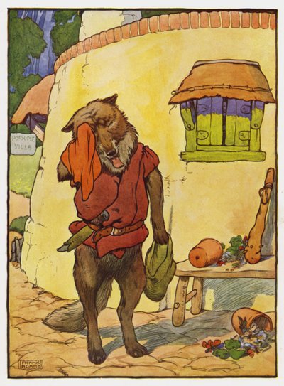 Ilustração para os três porquinhos de Frank Adams