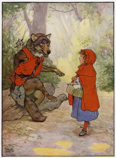 Capuchinho Vermelho (cor litho) de Frank Adams