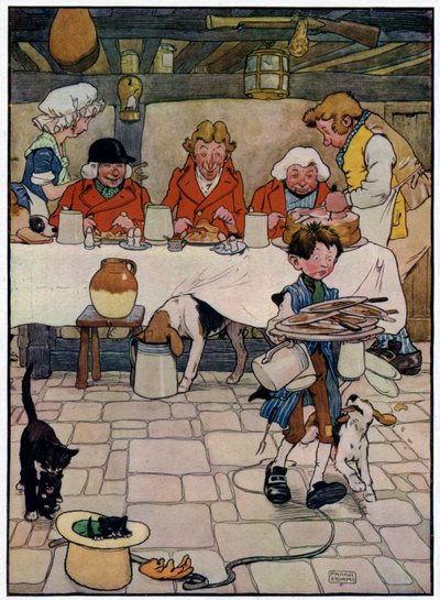 Três Caçadores Alegre (cor litho) de Frank Adams