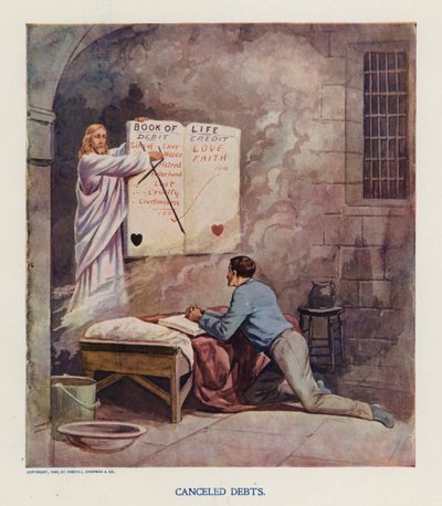 Dívidas anuladas (litografia a cores) de Frank Beard