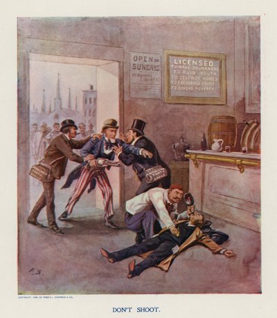 Não disparar (litografia a cores) de Frank Beard