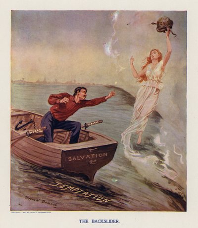 O Backslider (litografia a cores) de Frank Beard