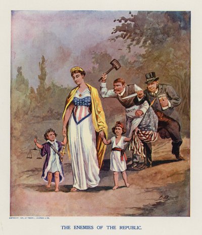 Os Inimigos da República (litografia a cores) de Frank Beard