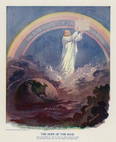 A esperança da corrida (litografia a cores) de Frank Beard