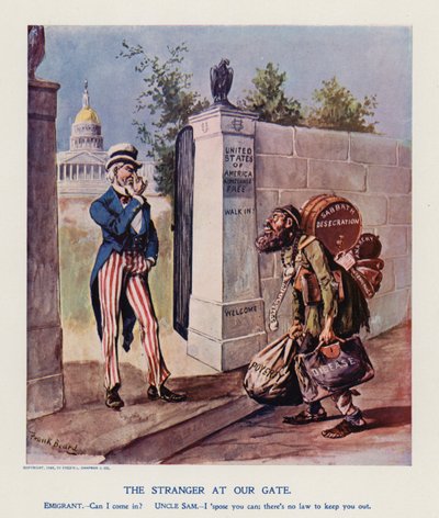 O Imigrante (litografia a cores) de Frank Beard