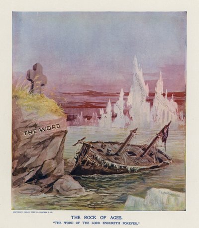 A Rocha da Idade Média (litografia a cores) de Frank Beard