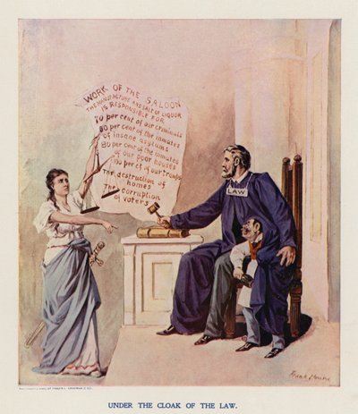 Sob o manto da lei (litografia a cores) de Frank Beard