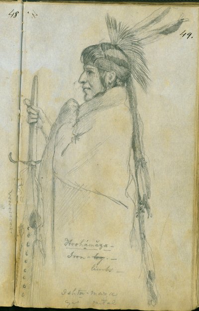 Hoohamaza ou perna de ferro, 1851 de Frank Blackwell Mayer