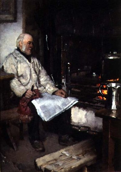 Inverno (óleo sobre tela) de Frank Bramley