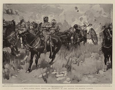 Um Boer Shell Bem Dirigido, um Incidente na Batalha de Elands Laagte de Frank Craig