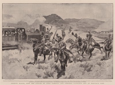 Juntando as Mãos, como as Forças de Lord Roberts e o General Clements se encontraram em Norval&39;s Pont de Frank Craig