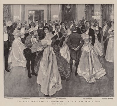 O Duque e a Duquesa do Baile de Devonshire na Chatsworth House de Frank Craig