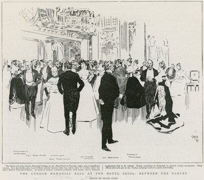 O Gordon Memorial Ball no Hotel Cecil, entre os bailes (litho) de Frank Craig