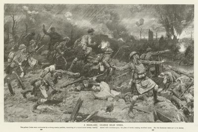 Uma carga nas montanhas perto de Ypres, a Primeira Guerra Mundial de Frank Dadd