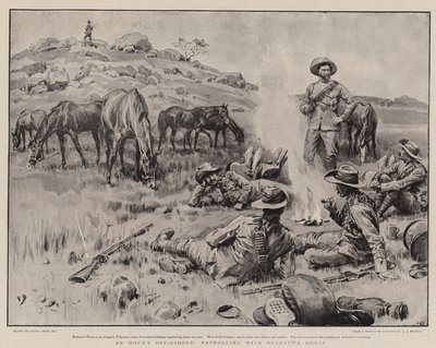 Uma hora fora da sela, patrulhando com o cavalo de Brabant de Frank Dadd