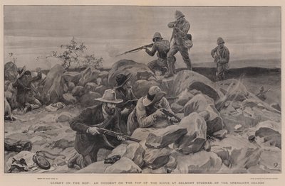 Caught on the Hop, um incidente no topo do Kopje em Belmont invadido pela Grenadier Guards de Frank Dadd