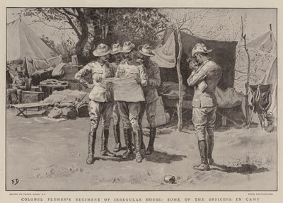 Regimento de Cavalo Irregular do Coronel Plumer, alguns dos Oficiais no Acampamento de Frank Dadd