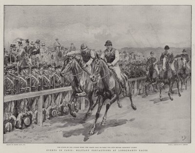 Eventos em Paris, Precauções Militares em Longchamps Races de Frank Dadd