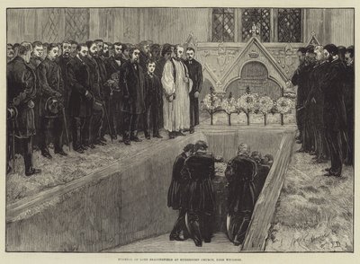 Funeral de Lord Beaconsfield na igreja de Hughenden, High Wycombe de Frank Dadd