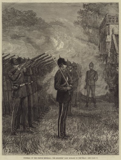 Funeral do Príncipe Imperial, a Última Homenagem dos Soldados aos Mortos de Frank Dadd