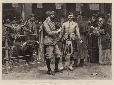 O Show de gado no Salão Agrícola, Islington, entre os Highlanders de Frank Dadd