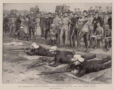 O evento conclusivo em Bisley, disparando o empate para o prêmio da rainha de Frank Dadd