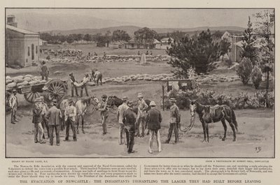 A Evacuação de Newcastle, os Habitantes desmantelando o Laager que eles construíram antes de Partir de Frank Dadd