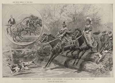 Circo de Wulff no Palácio de Cristal, a caça ao javali de Frank Dadd