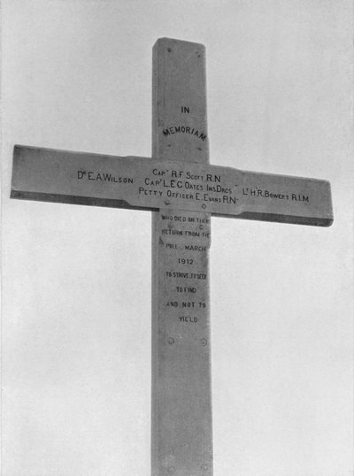 Memorial Cross Erigido em Observation Hill para o Partido do Sul, 1913 de Frank Debenham