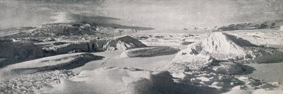 A geleira de Koettlitz, mostrando o efeito das águas do degelo, c1911, 1913 de Frank Debenham