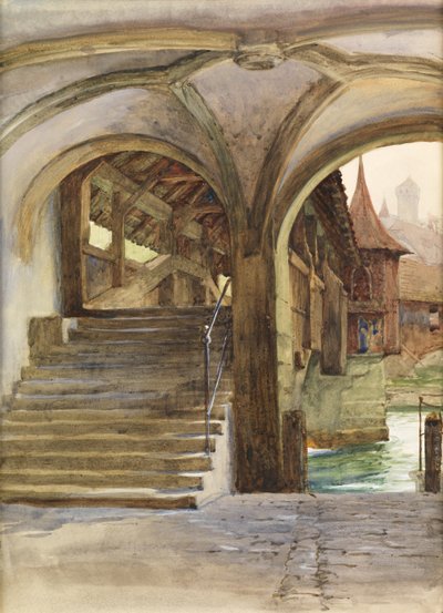 Ponte em Lucerna de Frank Dicksee