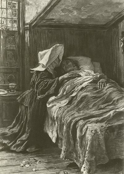 Gabriel e Evangeline (gravura) de Frank Dicksee