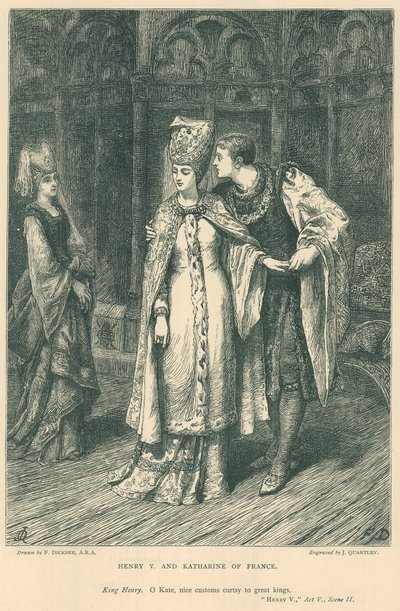 Ilustração para o rei de Shakespeare, Henry V de Frank Dicksee